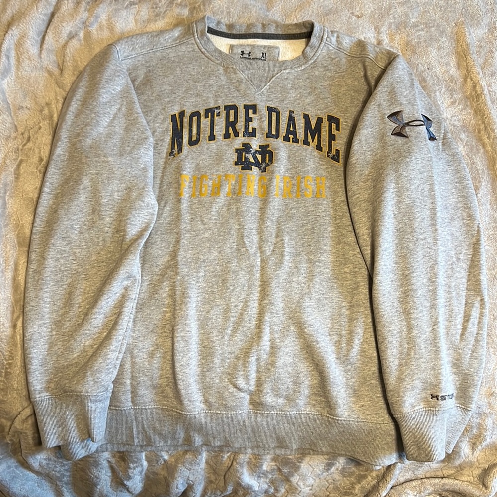 XL Under Armour Notre Dame Crewneck
